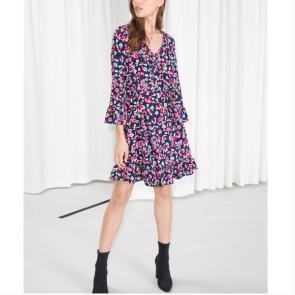 & Other Stories Frill Floral Rouje style Dress - Picture 1 of 8